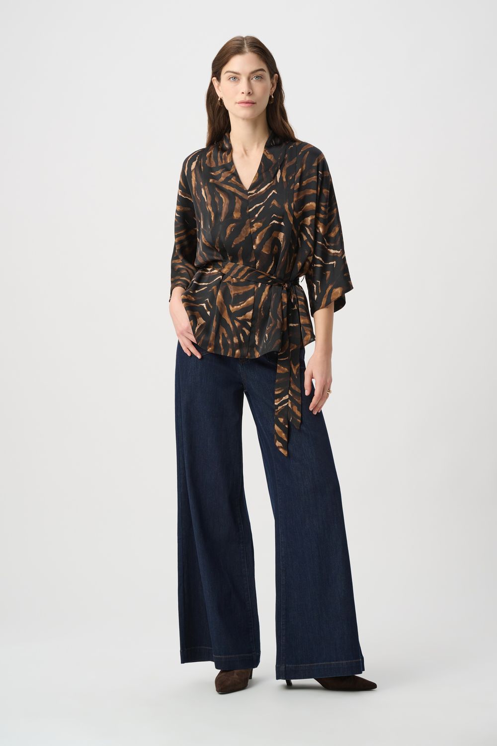 264902 Joseph Ribkoff Denim Palazzo Jeans