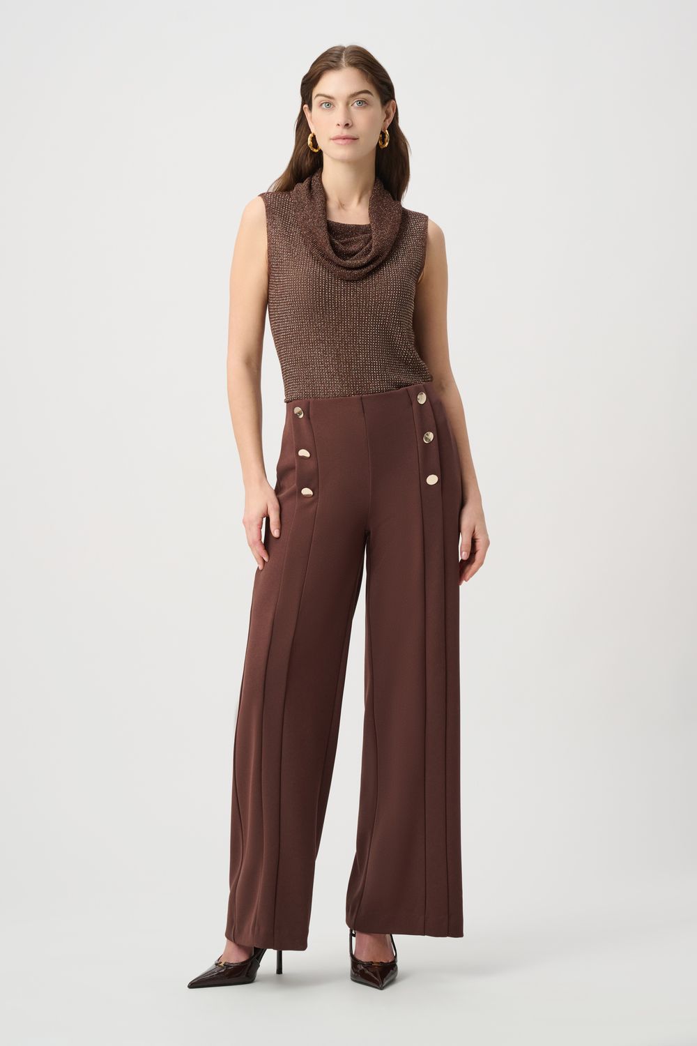 264929 Joseph Ribkoff Rhinestone Cowl Neck Top