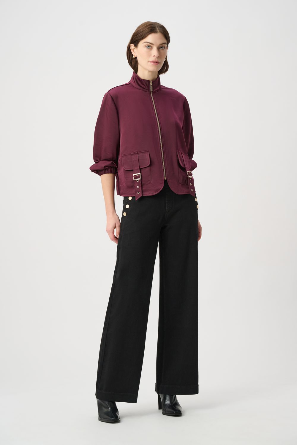 254919W Joseph Ribkoff Wide Leg Pull-On Jeans