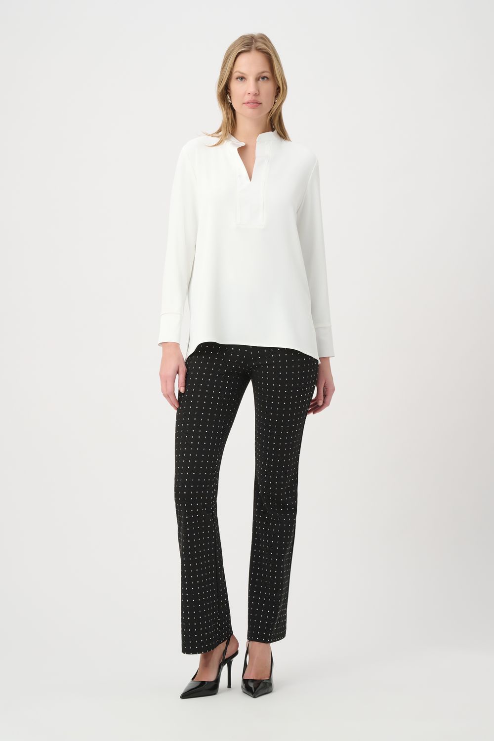 264077 Joseph Ribkoff Textured Flare Pant