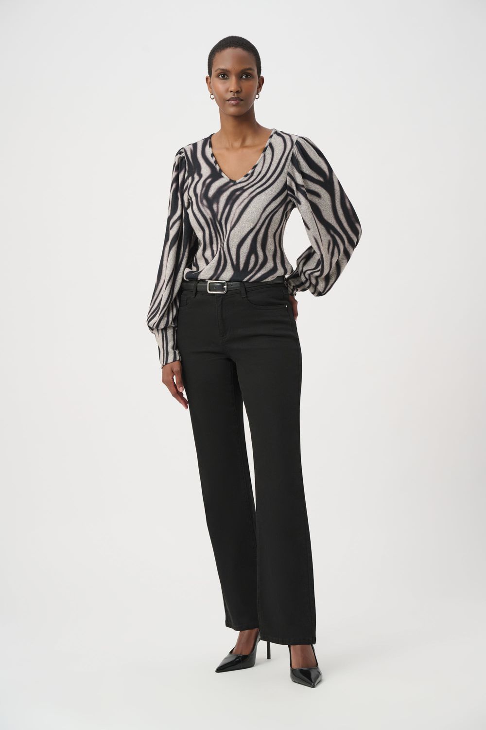 264207 Joseph Ribkoff Animal Print Sweater