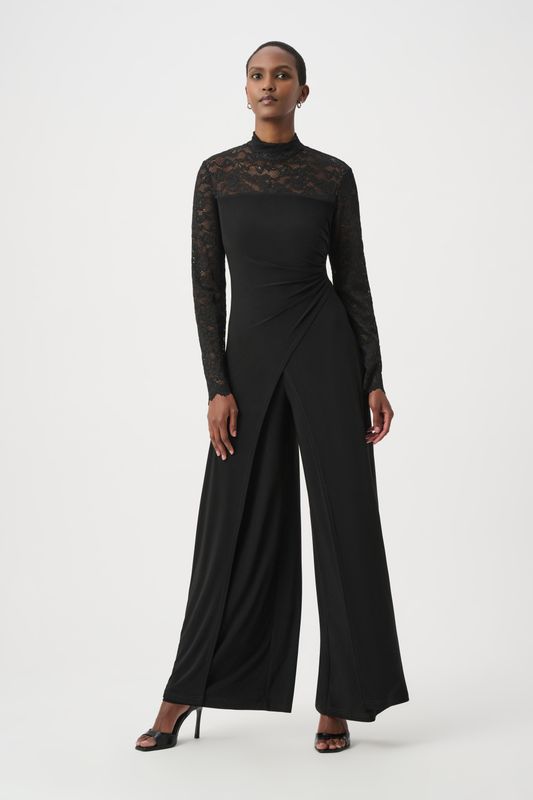 264196 Joseph Ribkoff Lace Sleeve Jumpsuit