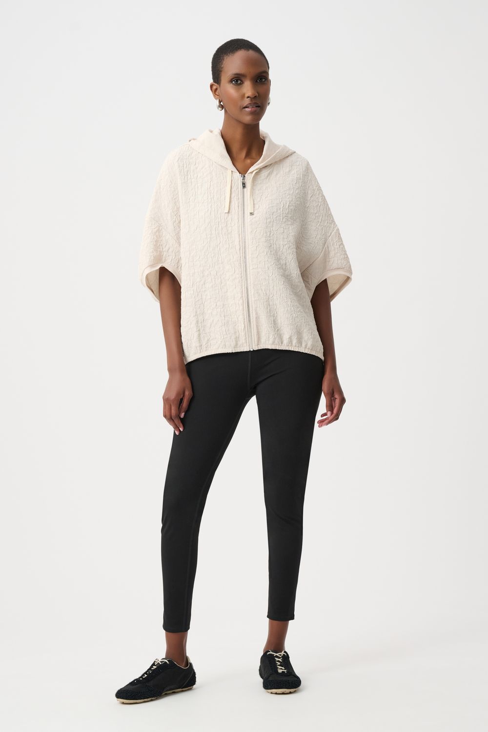 263604 Joseph Ribkoff Jacquard Hooded Jacket