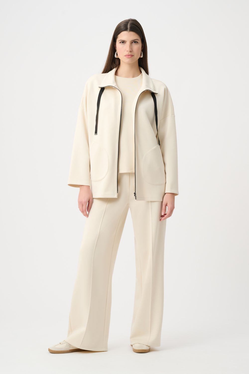 263603 Joseph Ribkoff Funnel Neck Boxy Jacket