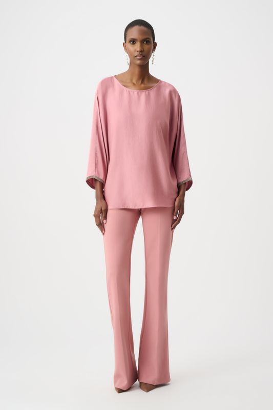263069 Joseph Ribkoff Satin Boat Neck Tunic