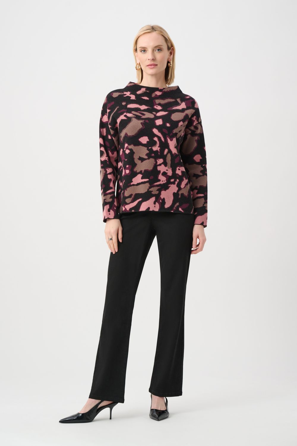 263930 Joseph Ribkoff Abstract Jacquard Sweater