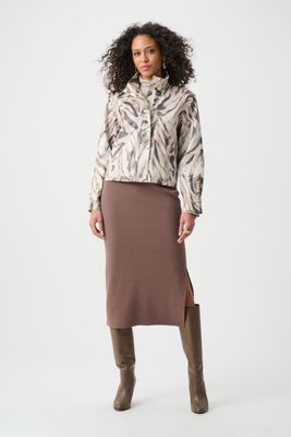 263944 Joseph Ribkoff Foiled Animal Print Jacket