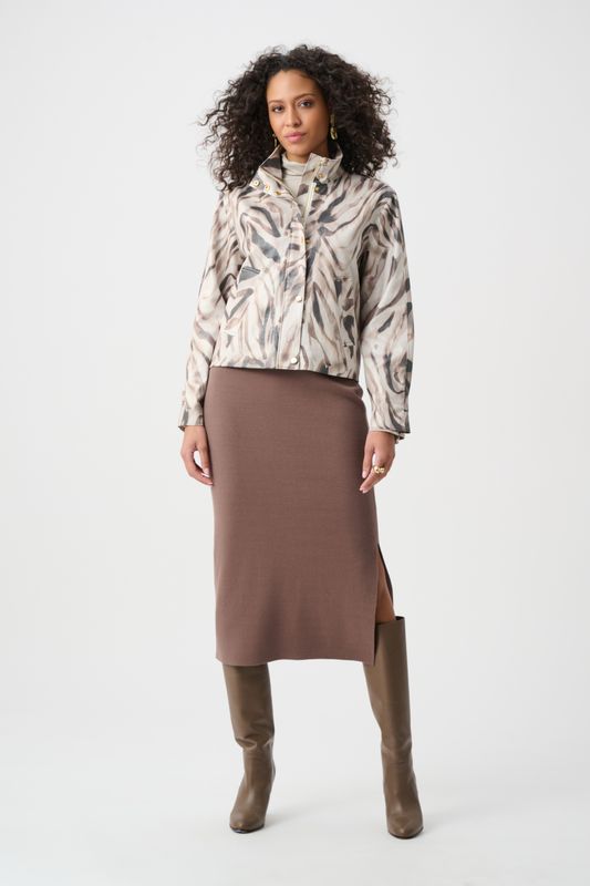 263944 Joseph Ribkoff Foiled Animal Print Jacket
