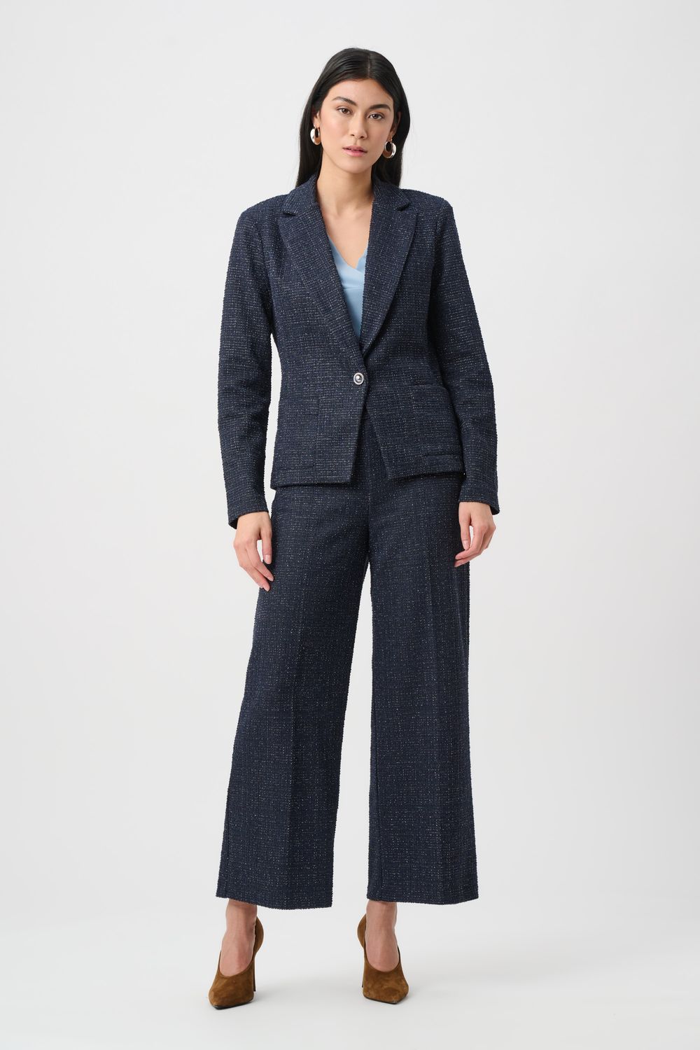 263214 Joseph Ribkoff Lurex Boucle Fitted Blazer