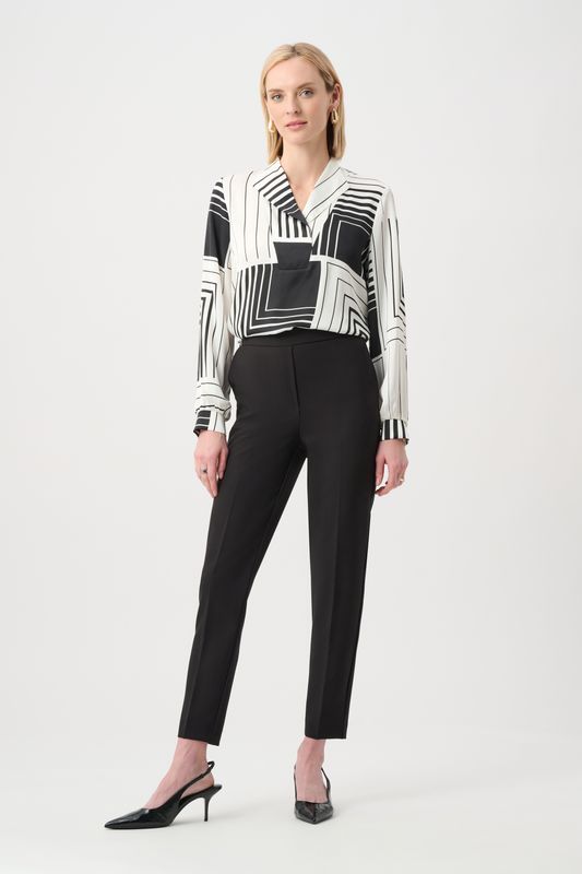 263153 Joseph Ribkoff Geometric Print Boxy Top