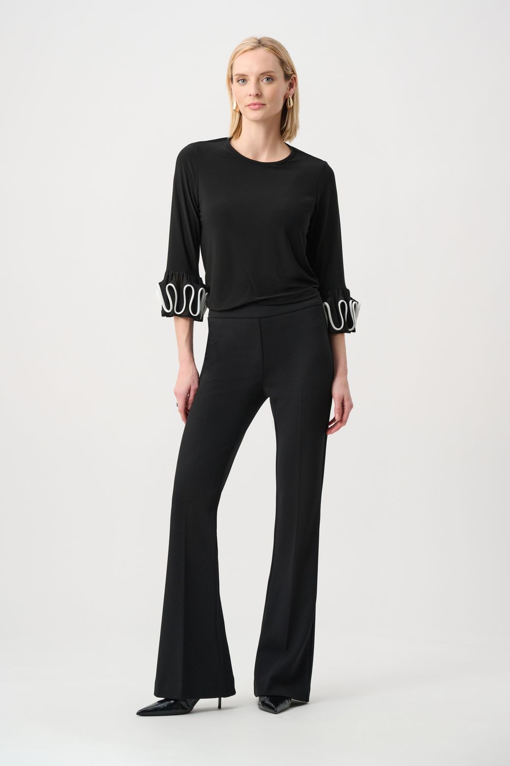 263066 Joseph Ribkoff Ruffled Cuff Top