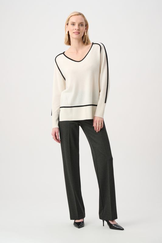 253297 Joseph Ribkoff Heavy Knit Wide Leg Pant
