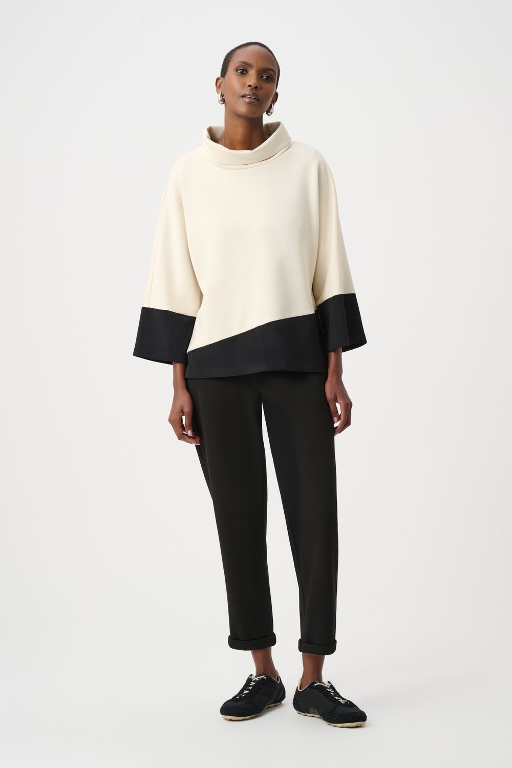 263641 Joseph Ribkoff Color Block Trapeze Top