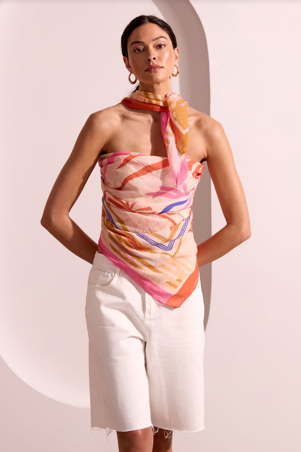 7080XX Tribal XIX Palms Barcelona 6 Way Wear Scarf