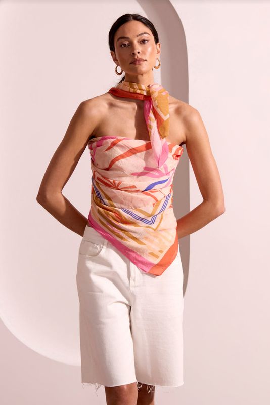 7080XX Tribal XIX Palms Barcelona 6 Way Wear Scarf