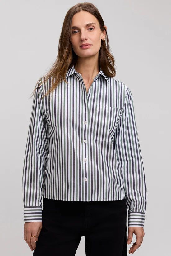 205813 Foxcroft Meghan Pinpoint Stripe Shirt