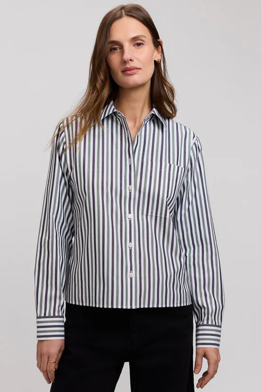 205813 Foxcroft Meghan Pinpoint Stripe Shirt