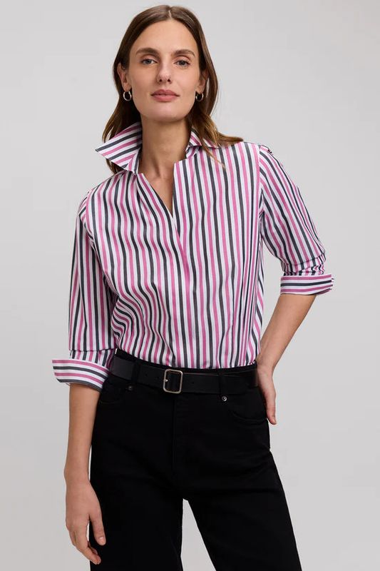 205815 Foxcroft Taylor Pinpoint Stripe Shirt