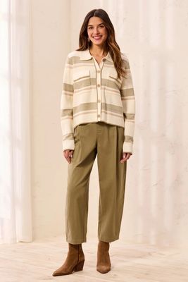 31750 Tribal Knit Button Front Cardigan