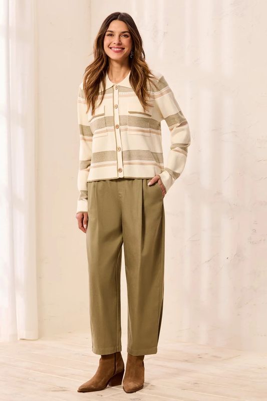 32550 Tribal Pleated Barrel Pant