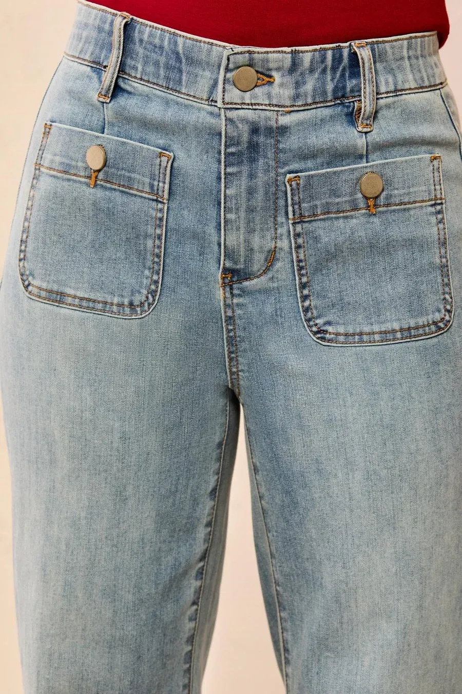 62310 Tribal Sophia Straight Ankle Jeans, Color: SKYLIGHT, Size: 6