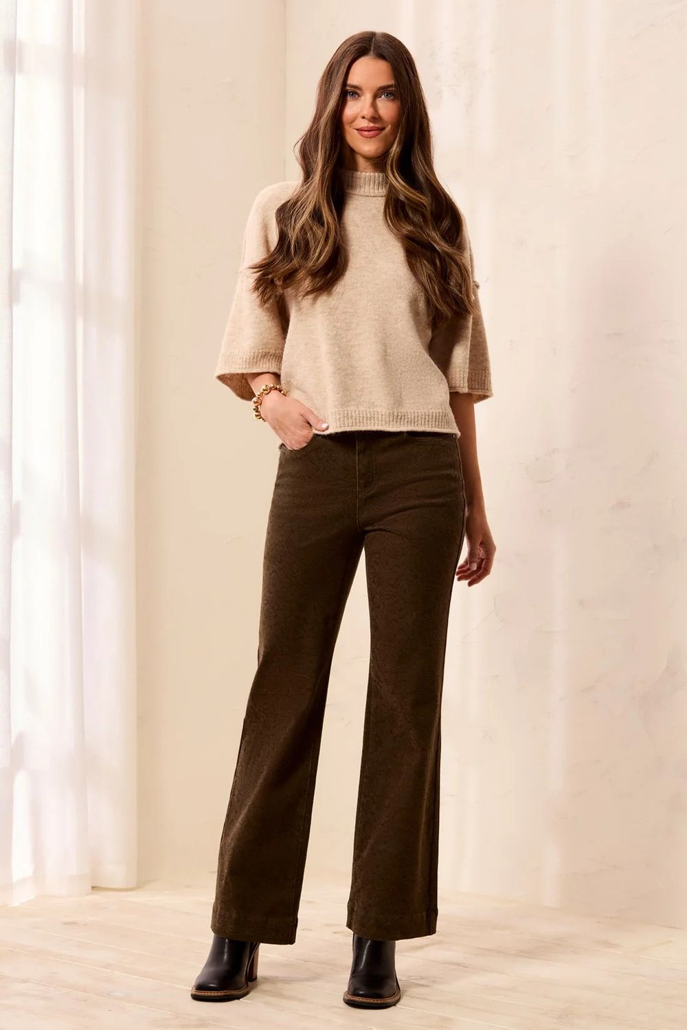 32000 Tribal Soft Pattern Wide Leg Pants