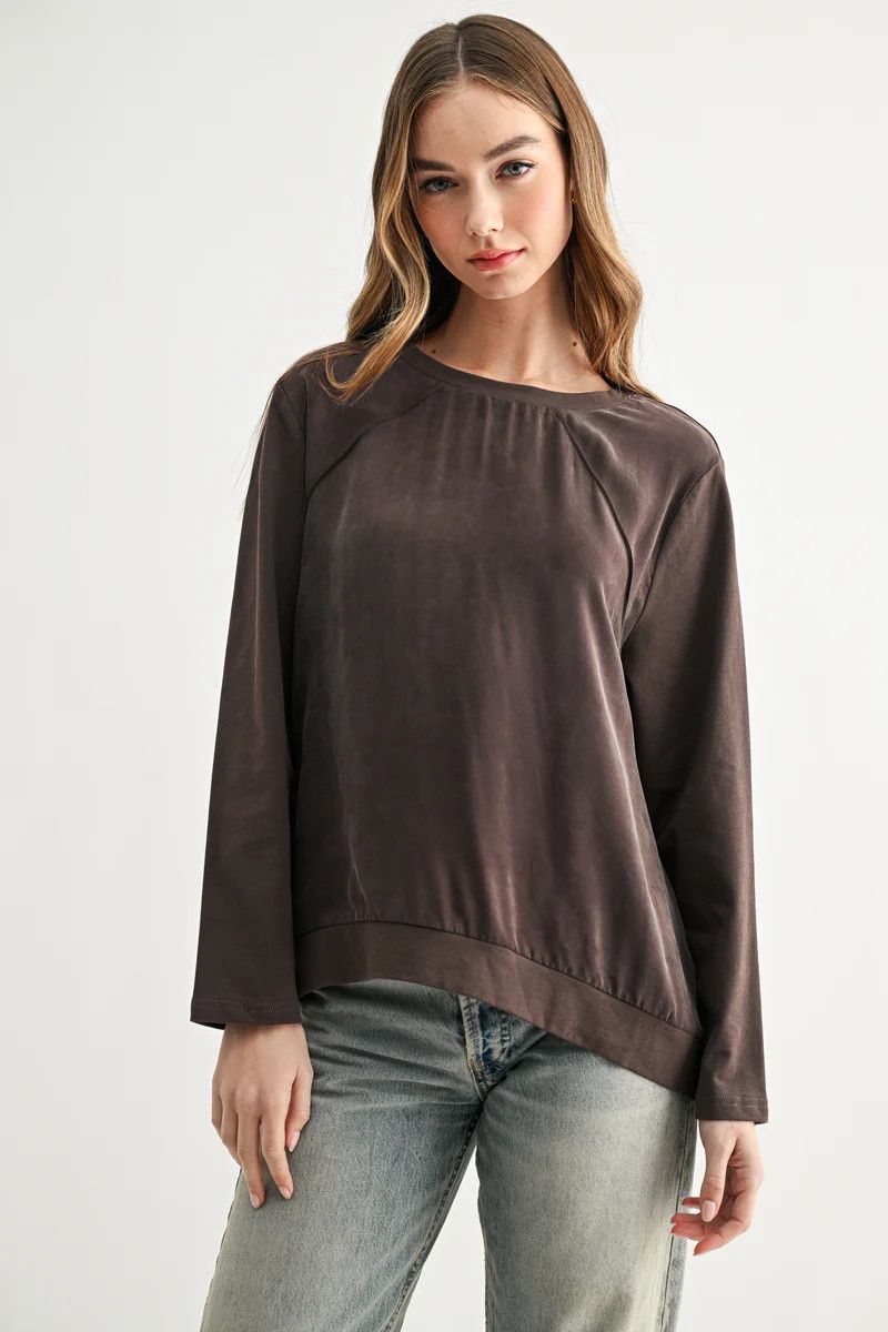 56307K Joh Kate Mixed Media Top