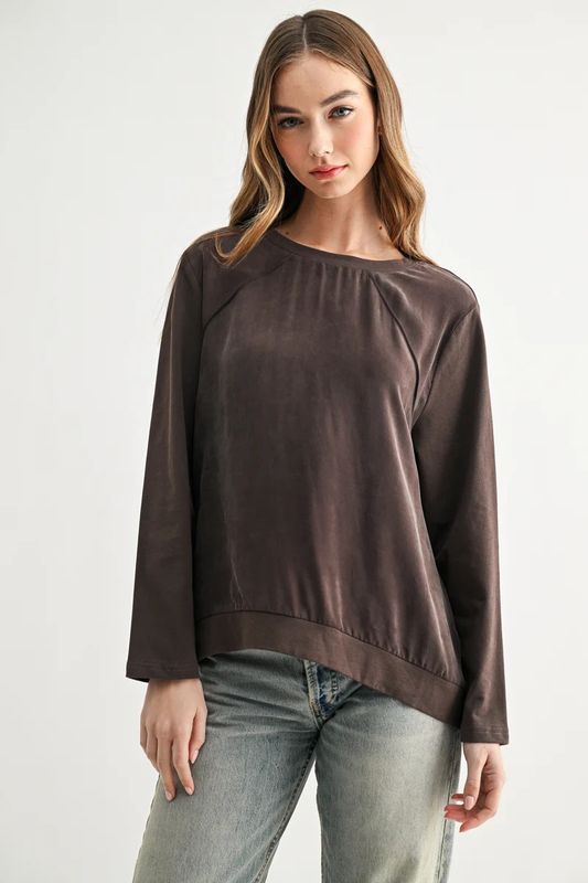 56307K Joh Kate Mixed Media Top