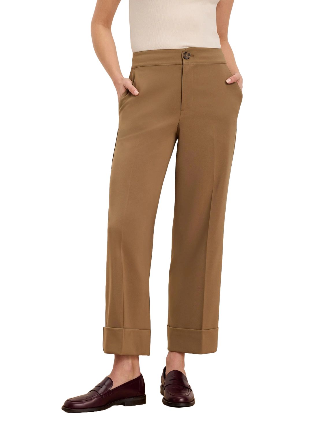 F261303 NIC + ZOE Clarendon Stretch Cuffed Ankle Pant