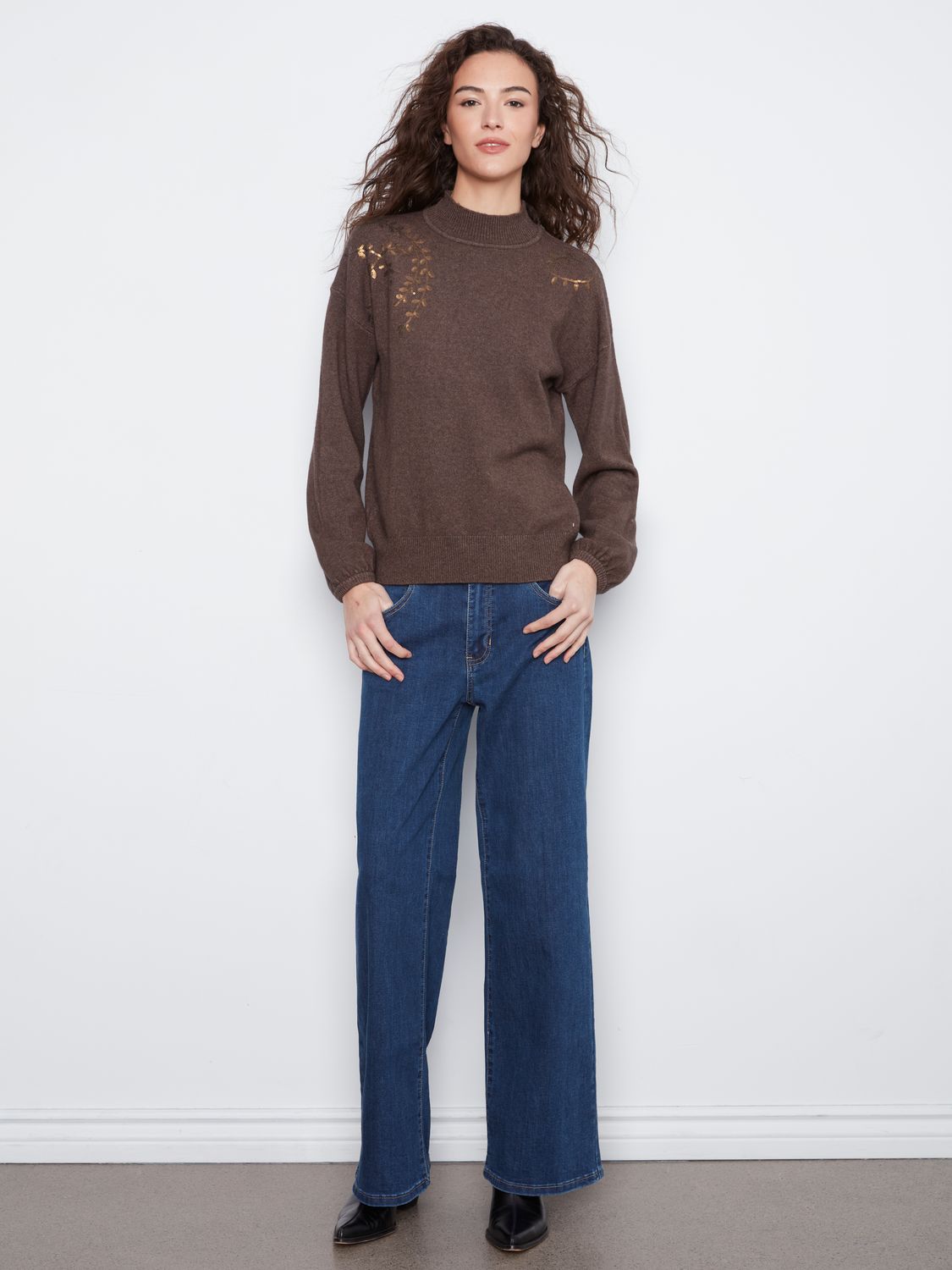 C2149-736A Charlie B Hairy Sweater