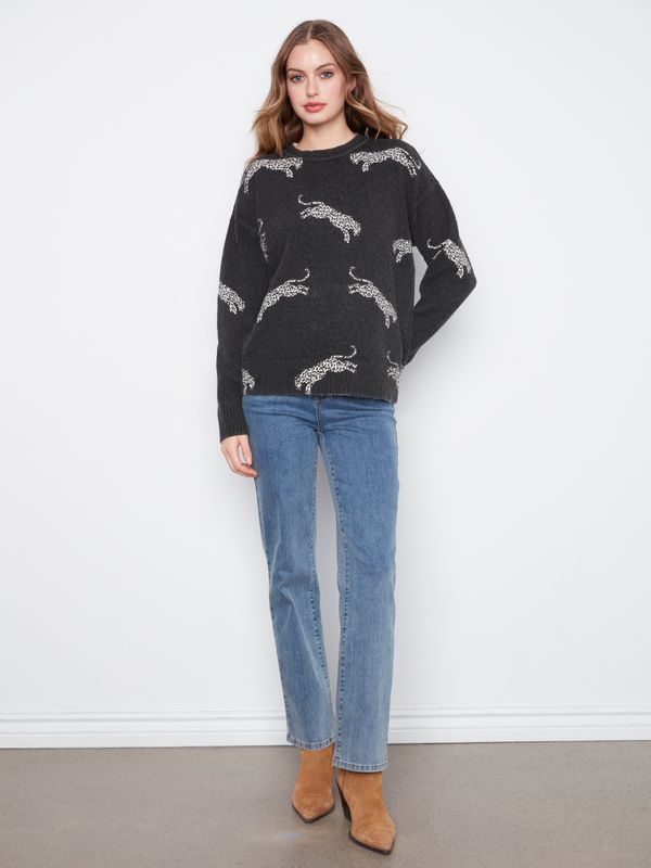 C2906R-918A Charlie B Printed Sweater