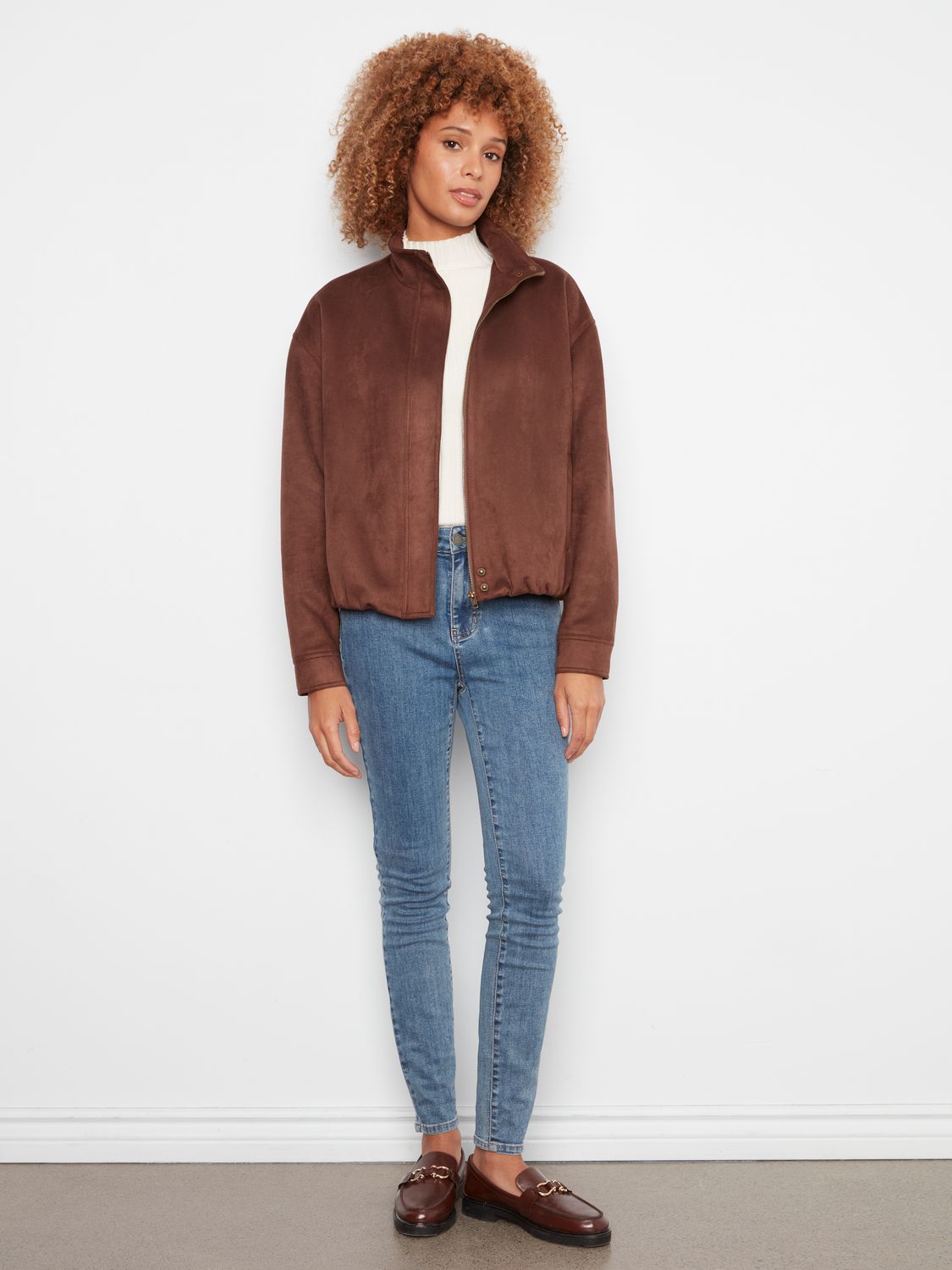C6428-754C Charlie B Faux Suede Jacket