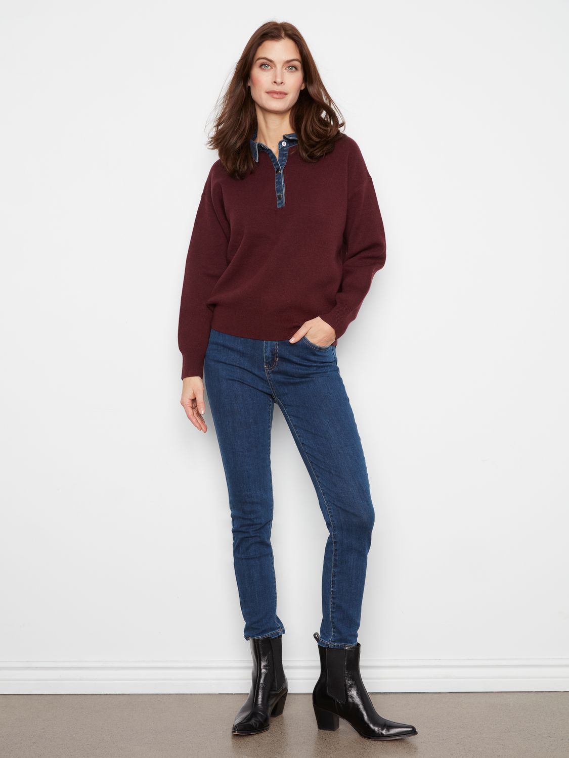 C2125-974A Charlie B Polo Sweater