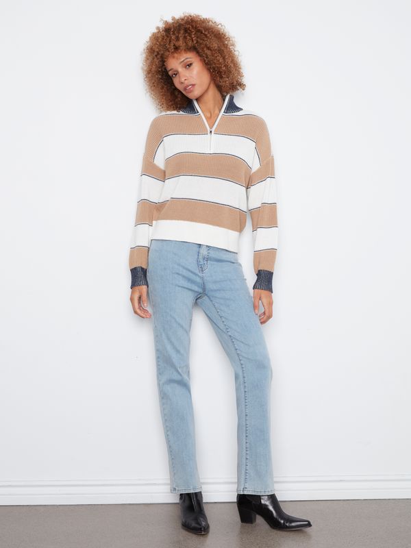 C2040-424B Charlie B Striped Sweater