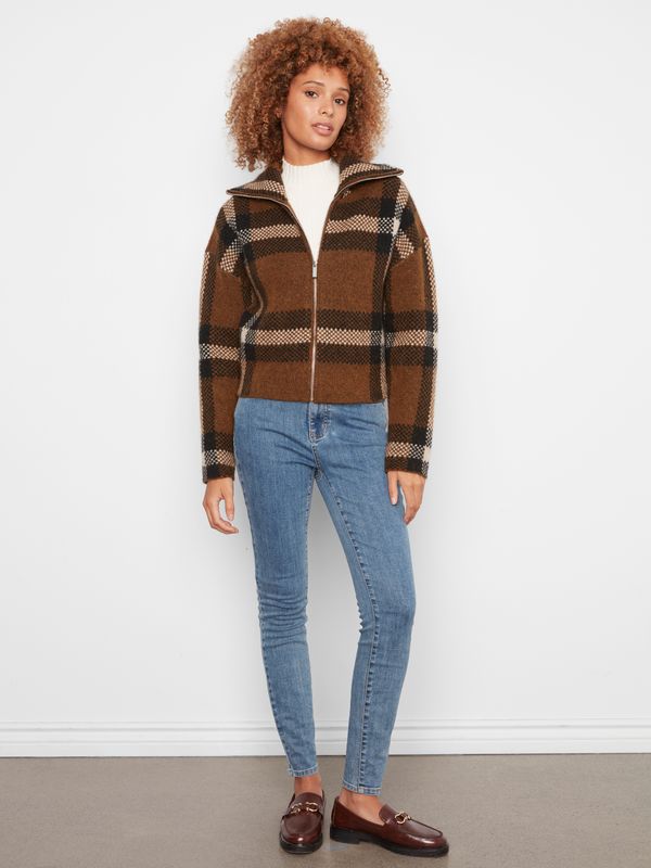 C2177-714C Charlie B Front Zip Cardigan