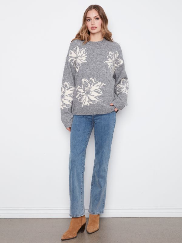 C2987-717C Charlie B Jacquard Sweater