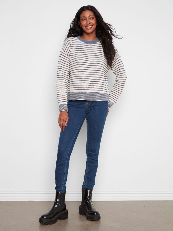 C2033-424B Charlie B Yarn Dye Sweater