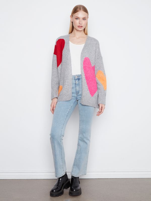 C2168-813C Charlie B Heart Cardigan