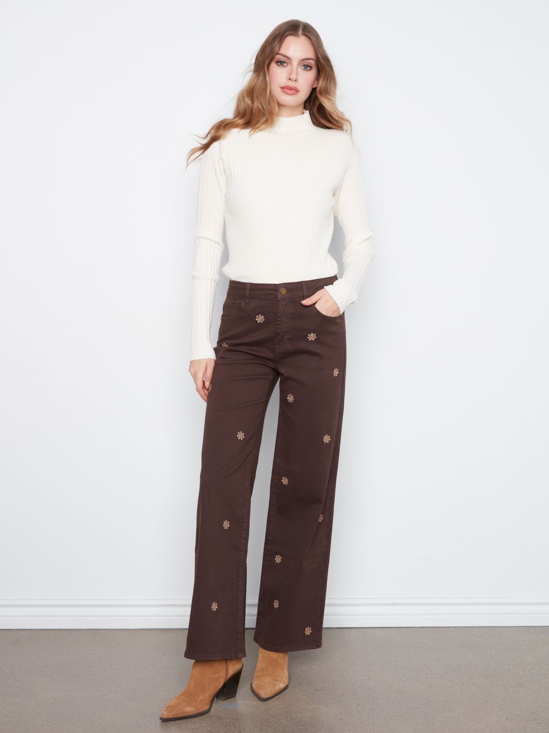 C5630E-618A Charlie B Pants with Embroidery
