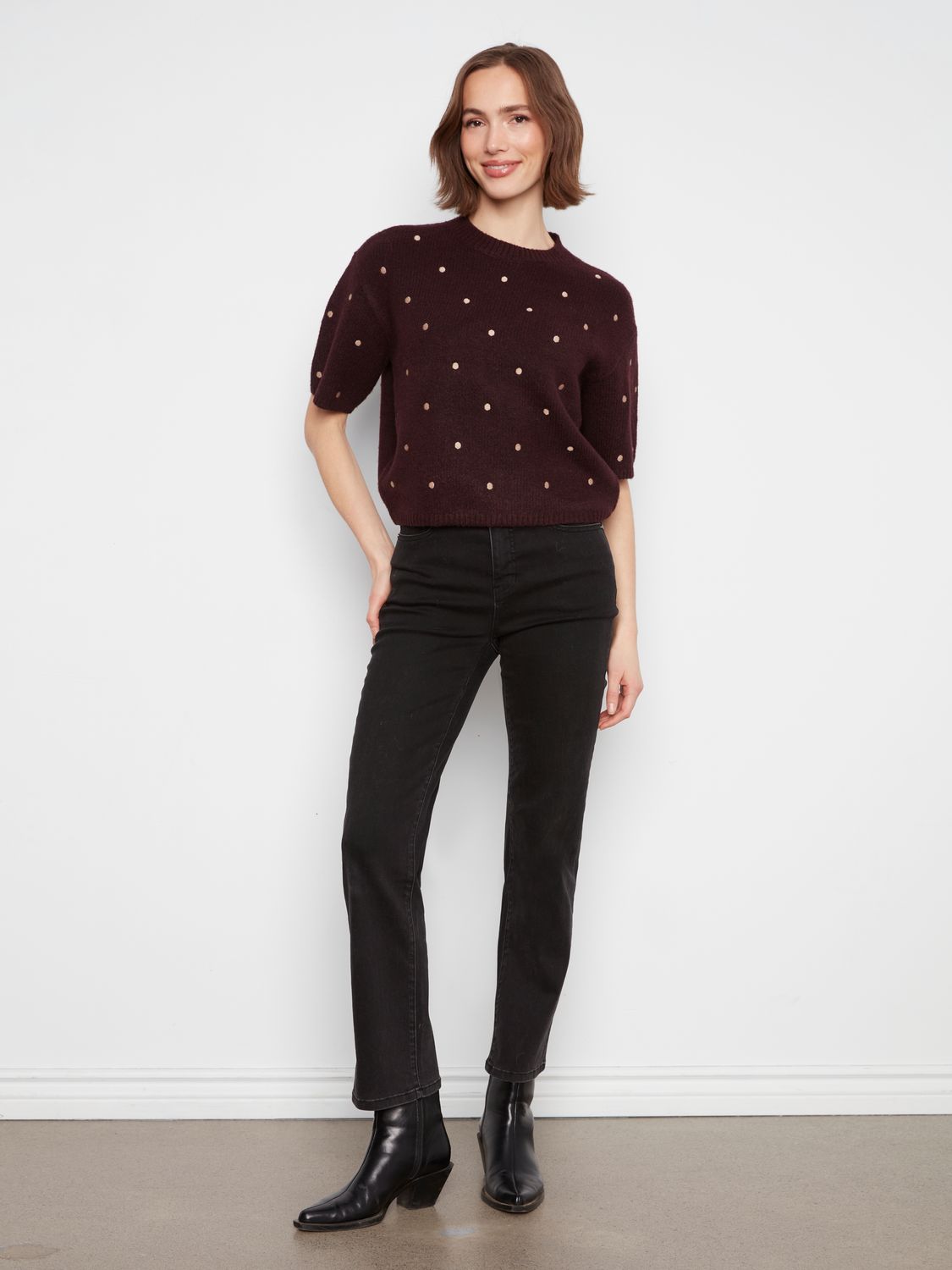 C2858ER-707C Charlie B Jacquard Sweater