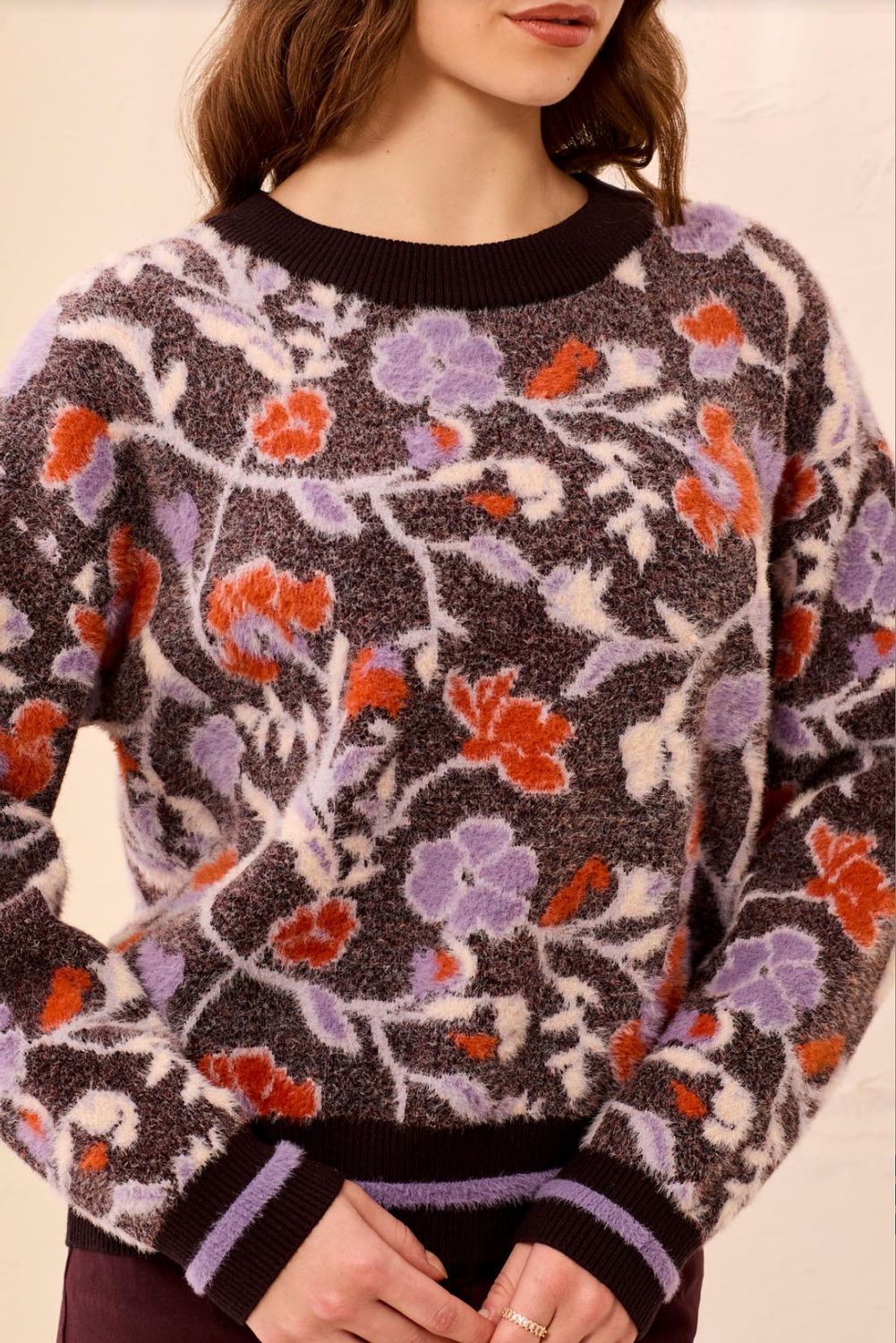 31510 Tribal Crew Neck Sweater