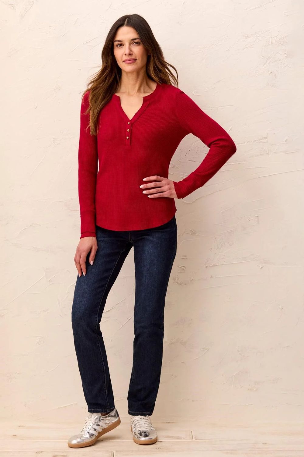 58990 Tribal Waffle Knit Henley