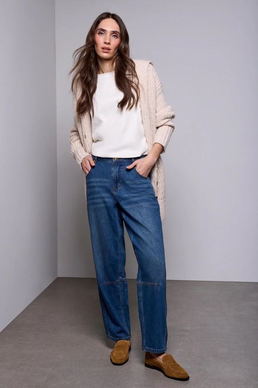 59750 Tribal Blue Thread Audrey Barrel Ankle Denim