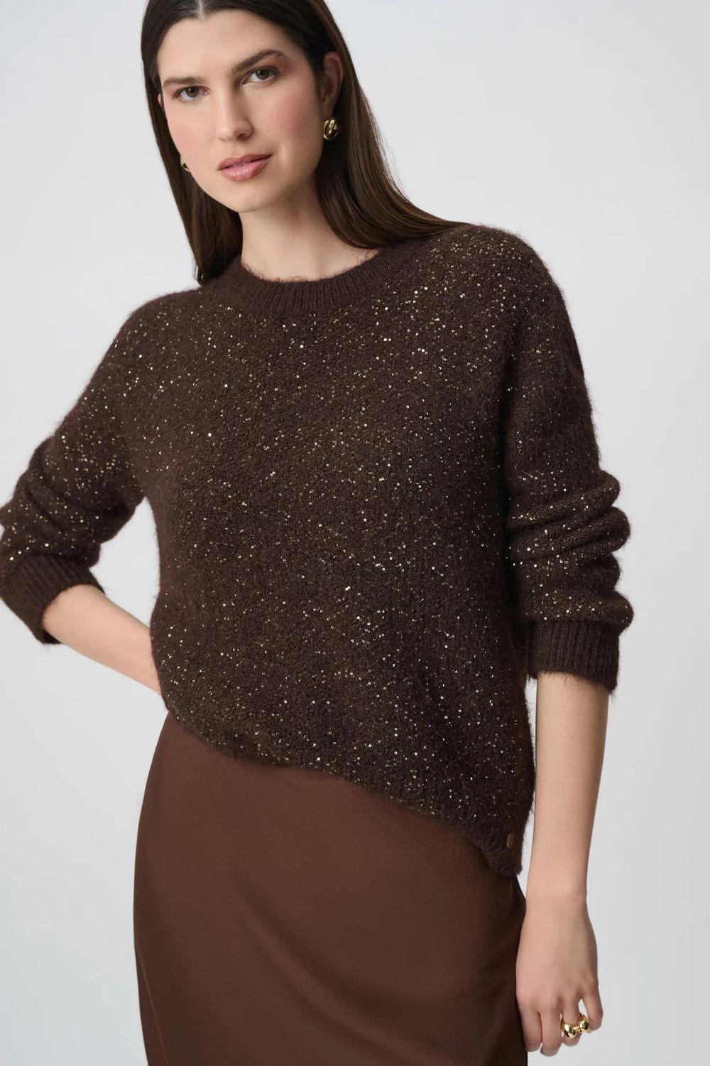 264967 Joseph Ribkoff Sequin Yarn Sweater