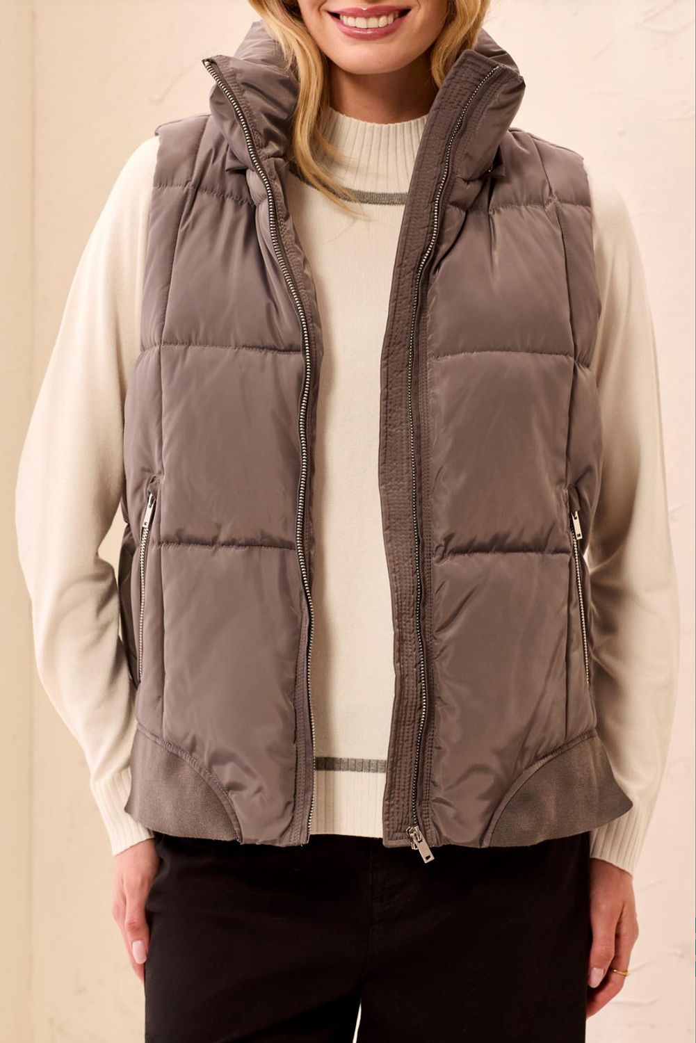 22470 Tribal Quilted Vest with Hood
