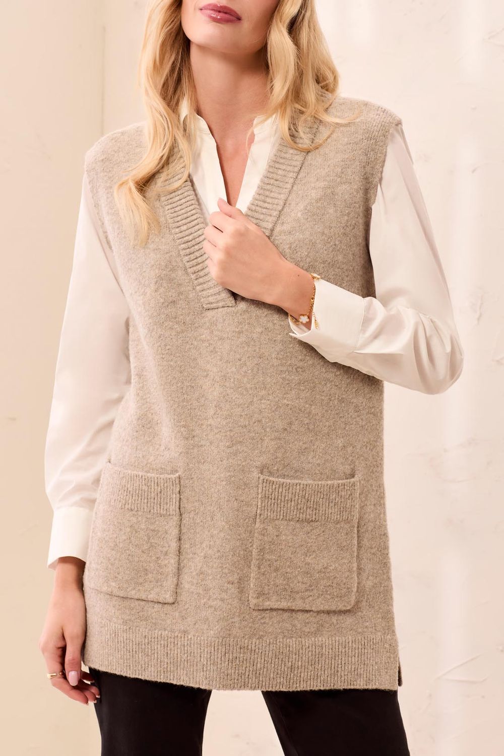32490 Tribal Tunic Sweater with Pockets