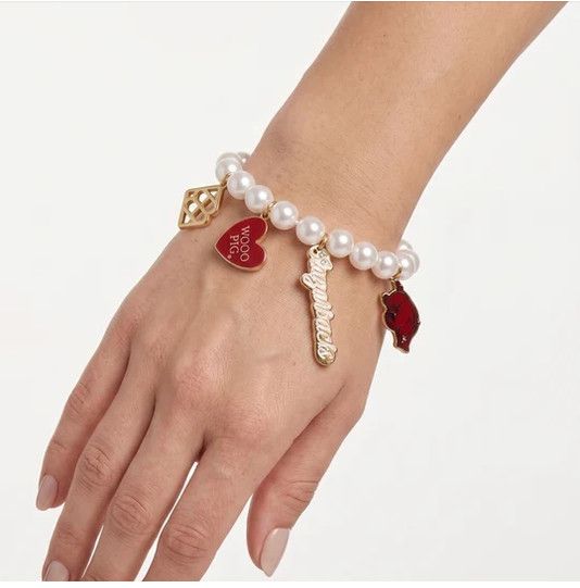ARK1PCB Brianna Cannon Arkansas Pearl Charm Bracelet