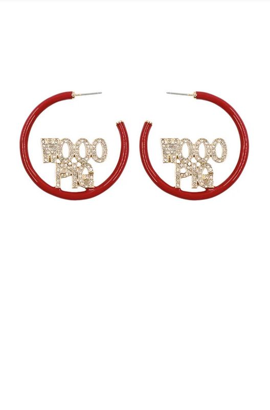 ARK2REPHE Biranna Cannon Wooo Pig Hoop Earrings