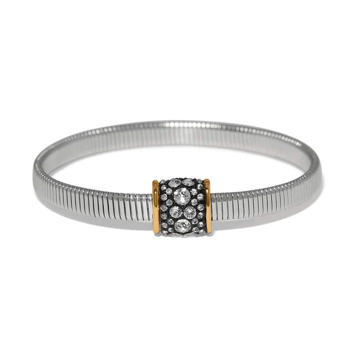 JF0497 Meridian Solis Hematite Spring Hem Bracelet