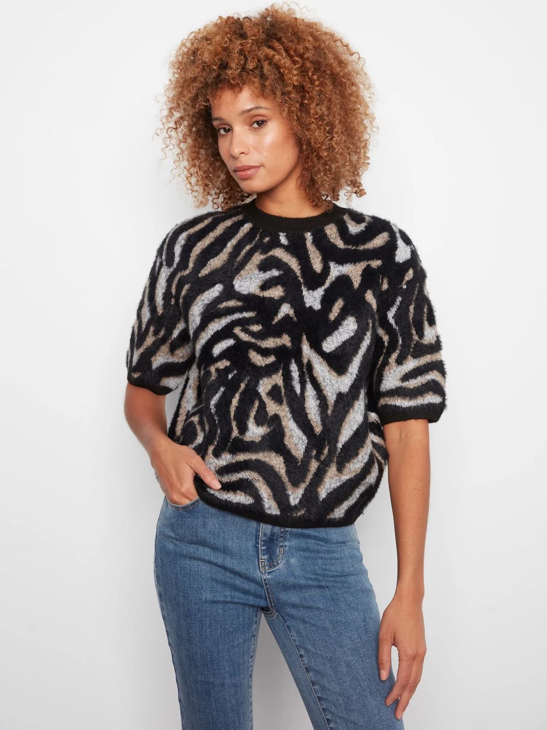 C2858J-635C Charlie B Balloon Elbow Sleeve Sweater